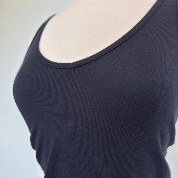 ATM Ribbed Black Tank - Picture 5 of 5